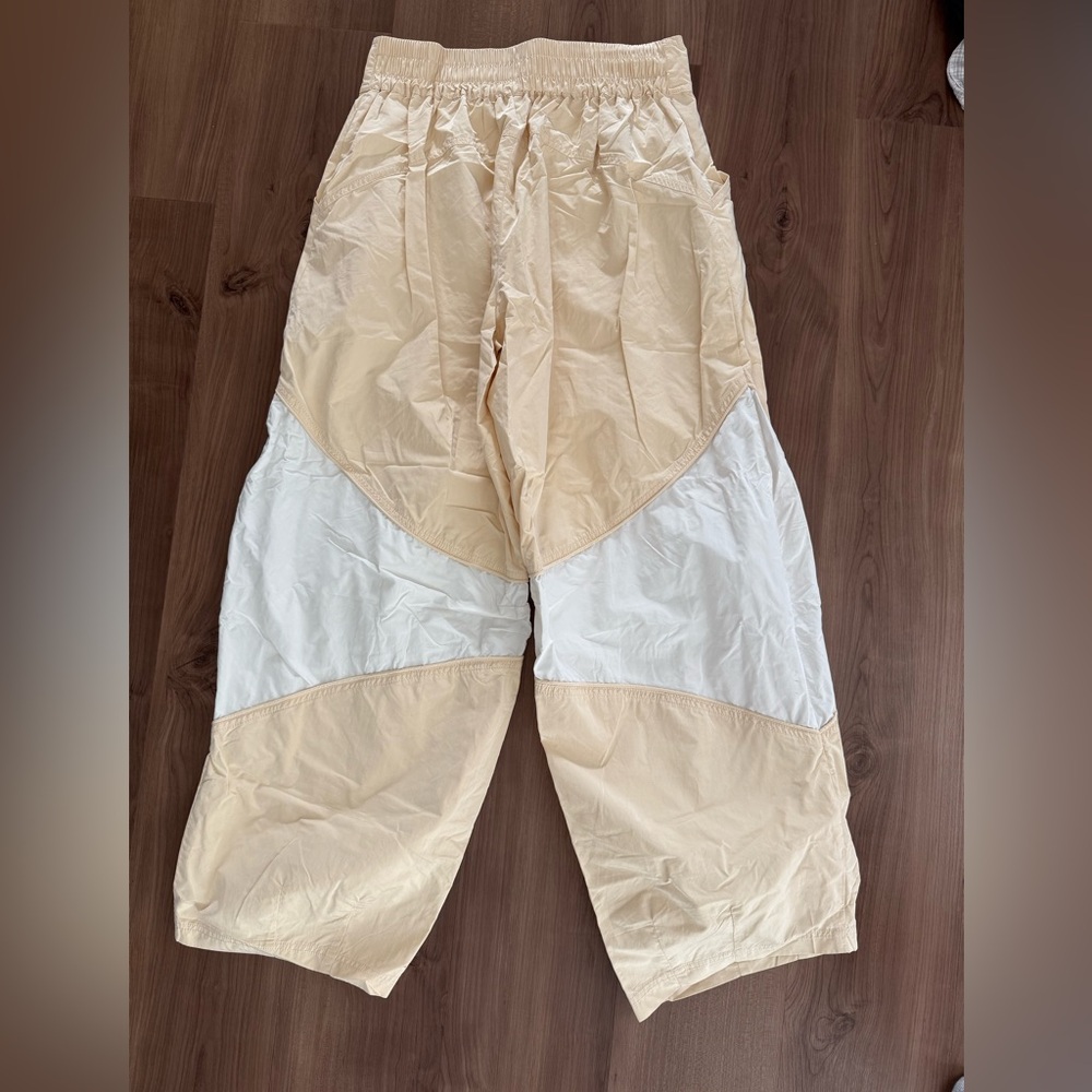 Cream and white fp movement wide leg pant.